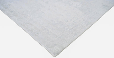 Modern Solid Design Silver Hand Loom Viscose 5x8 Area Rug