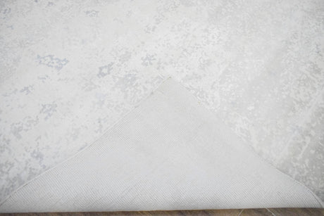 Modern Solid Design Silver Hand Loom Viscose 5x8 Area Rug