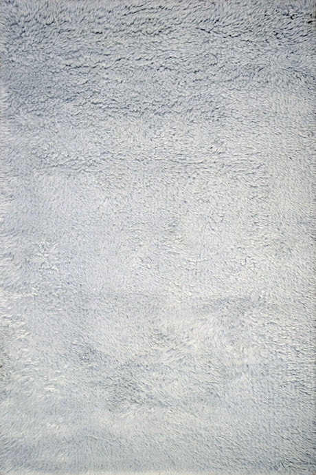 Modern Solid Design Silver Handmade Wool Area Rug