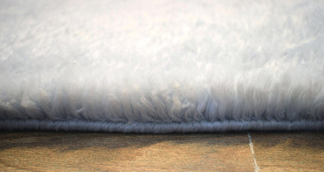 Modern Solid Design Silver Handmade Wool Area Rug