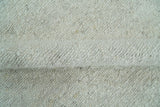 Modern Solid Design White Handwoven Wool Area Rug