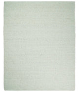Modern Solid Design White Handwoven Wool Area Rug
