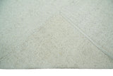 Modern Solid Design White Handwoven Wool Area Rug