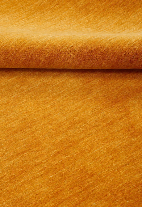 Modern Solid Gold Hand Loomed Wool Area Rug