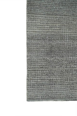 Modern Solid Gray Hand Woven 5x8 Wool and Viscose Rug
