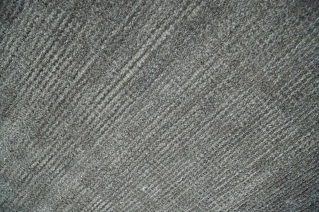 Modern Solid Gray Hand Woven 5x8 Wool and Viscose Rug