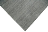 Modern Solid Gray Hand Woven 5x8 Wool and Viscose Rug
