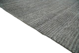 Modern Solid Gray Hand Woven 5x8 Wool and Viscose Rug