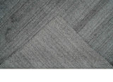 Modern Solid Gray Shaded 5x7 Blended Wool Hand Woven Area Rug