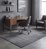 Modern Solid Gray Shaded 5x7 Blended Wool Hand Woven Area Rug