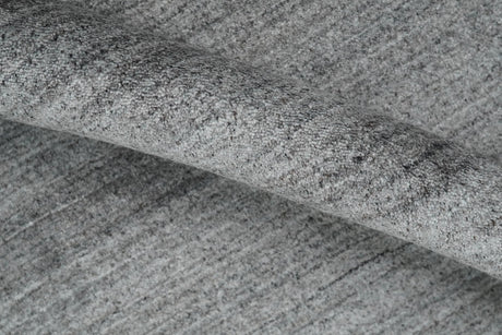Modern Solid Gray Shaded 5x7 Blended Wool Hand Woven Area Rug