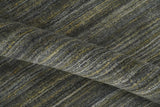 Modern Solid Olive and Gray 5x7 Blended bamboo Silk Hand Woven Area Rug