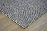 Modern Solid Pattern Gray Hand Woven Wool Area Rug