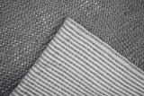 Modern Solid Pattern Gray Hand Woven Wool Area Rug