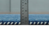 Modern Solid Plane Blue Hand Loomed Southwestern Custom Made wool Area Rug