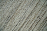 Modern Solid Self Design Abstract Handloom Ivory, Silver and Brown 8x10 Contemporary Wool Area Rug | TRD10282810S
