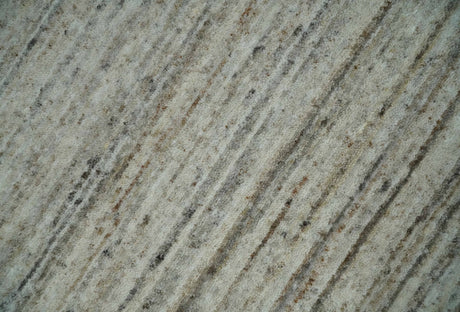 Modern Solid Self Design Abstract Handloom Ivory, Silver and Brown 8x10 Contemporary Wool Area Rug | TRD10282810S