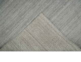 Modern Solid Shaded Gray 5x7 Blended Wool Hand woven Area Rug