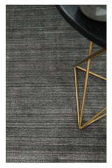 Modern Solid Silver and Charcoal Shaded 5x7 Blended Wool Area Rug
