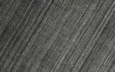 Modern Solid Silver and Charcoal Shaded 5x7 Blended Wool Area Rug