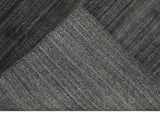 Modern Solid Silver and Charcoal Shaded 5x7 Blended Wool Area Rug