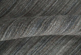 Modern Solid Silver and Charcoal Shaded 5x7 Blended Wool Area Rug