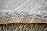 Modern Solid Silver Hand Loom Wool 5x8 Area Rug