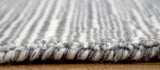 Modern Solid Silver Hand Loom Wool 5x8 Area Rug