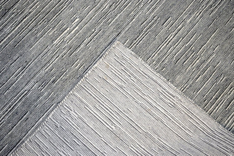 Modern Solid Silver Hand Loom Wool 5x8 Area Rug