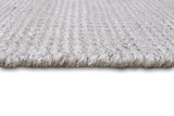 Modern Solid Silver Hand Woven Wool and Viscose Rug