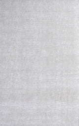 Modern Solid White Hand Made Textured Wool Area Rug