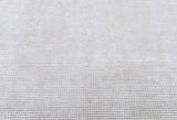 Modern Solid White Hand Made Textured Wool Area Rug