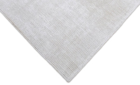 Modern Solid White Hand Made Textured Wool Area Rug