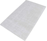 Modern Solid White Hand Made Textured Wool Area Rug