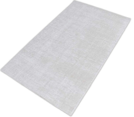 Modern Solid White Hand Made Textured Wool Area Rug
