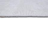 Modern Solid White Hand Made Textured Wool Area Rug