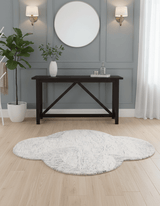 Modern Speckled stripes Ivory Hand Tufted 5x8 Wool Area Rug