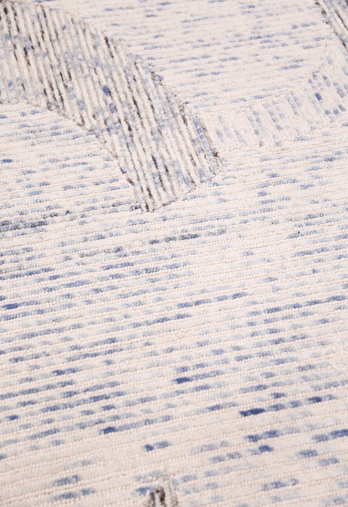 Modern Speckled stripes Ivory Hand Tufted 5x8 Wool Area Rug