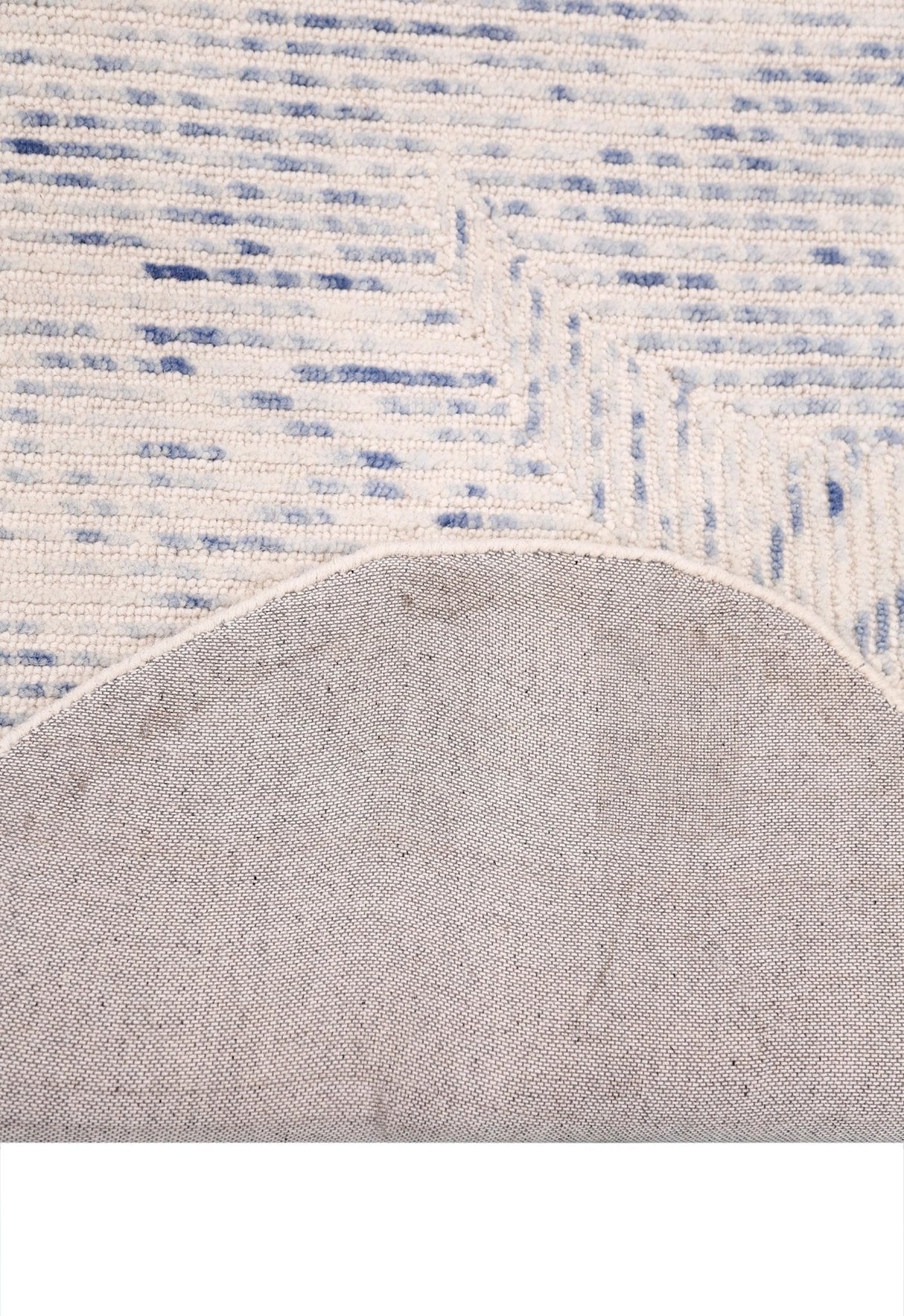 Modern Speckled stripes Ivory Hand Tufted 5x8 Wool Area Rug