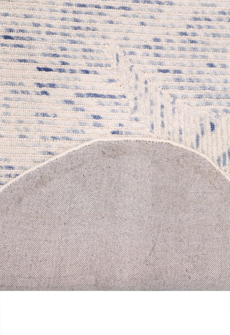 Modern Speckled stripes Ivory Hand Tufted 5x8 Wool Area Rug