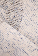 Modern Speckled stripes Ivory Hand Tufted 5x8 Wool Area Rug