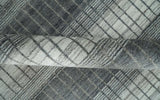 Modern Stripes 8x10 Hand Made Ivory and Gray Blended Wool Area Rug