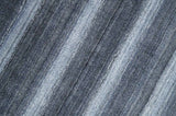 Modern Stripes Design 5x7 Charcoal and Silver Wool Hand Woven Area Rug