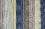 Modern Stripes Design 8x10 Hand Made Multicolor Blended Wool Area Rug