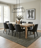 Modern Stripes Design Black And Brown 8x10 Hand Tufted Wool Area Rug