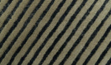 Modern Stripes Design Black And Brown 8x10 Hand Tufted Wool Area Rug