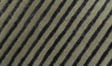 Modern Stripes Design Black And Brown Hand Tufted Custom Made Wool Area Rug