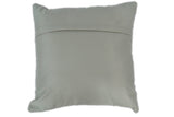 Modern Stripes Ivory and Gray Genuine Leather Accent Pillow, Cushion | PL17-All Products-Parc Decor