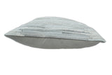 Modern Stripes Ivory and Gray Genuine leather Pillow with Insert, Cushion | PL16