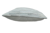 Modern Stripes Ivory and Gray Genuine leather Pillow with Insert, Cushion | PL16-All Products-Parc Decor